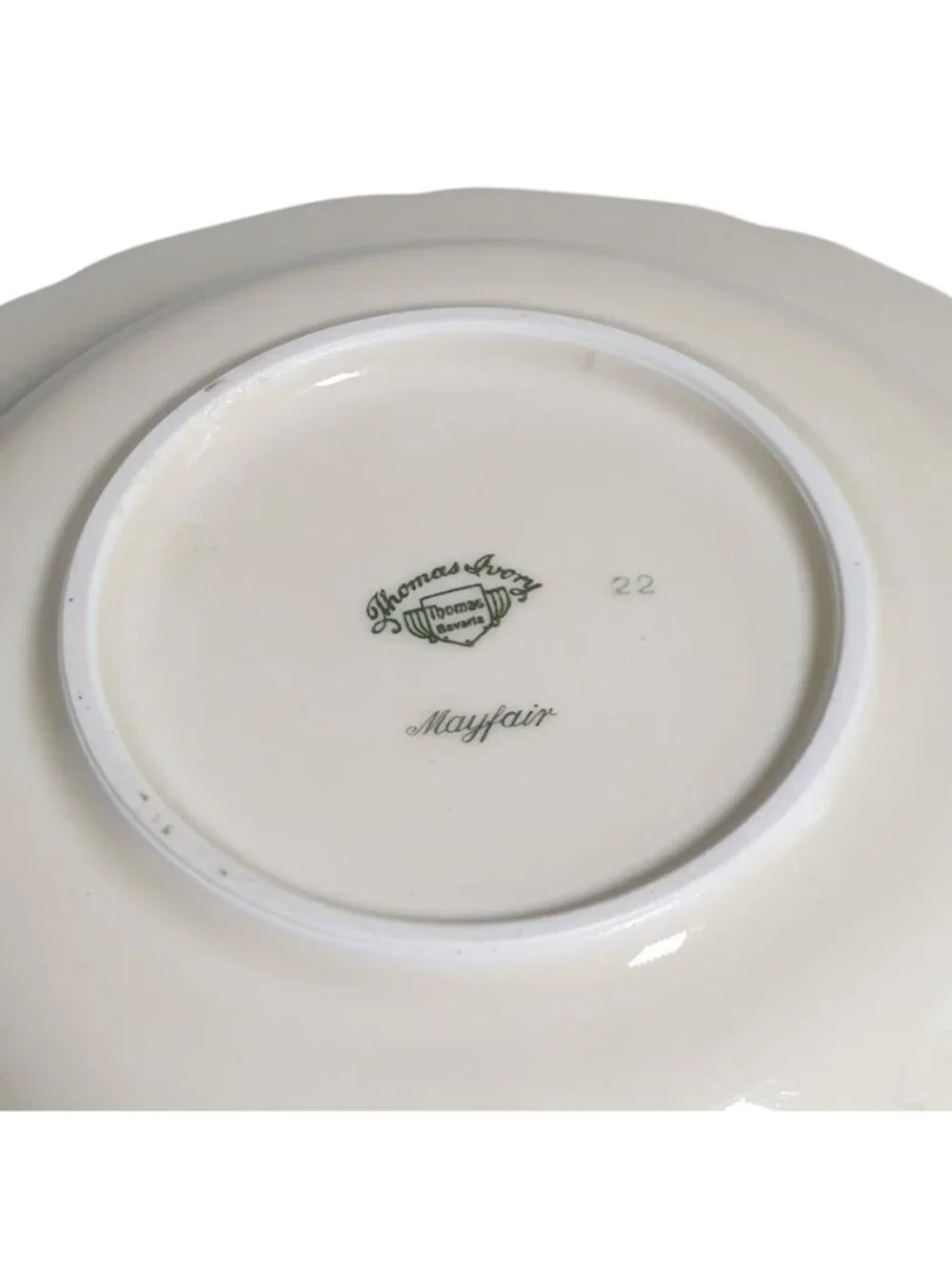 Thomas Ivory Bavaria Mayfair Floral Rimmed Soup Bowl Vintage Porcelain Gold Trim